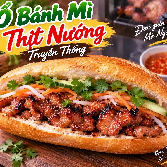 Bánh Mì Thịt Nướng Ổ Truyền Thống